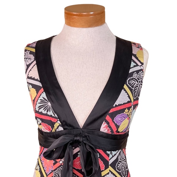 Trina Turk Linen & Silk Blend Sleeveless Midi Cocktail Wedding Formal Dr… - Picture 2 of 13